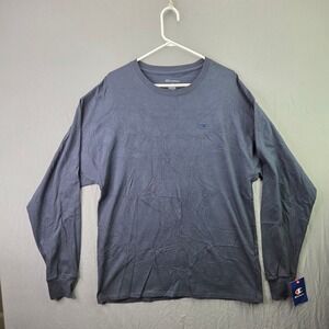 Champion Long Sleeve T-Shirt Mens XL Navy Blue NEW Cotton Athletic Crew Neck